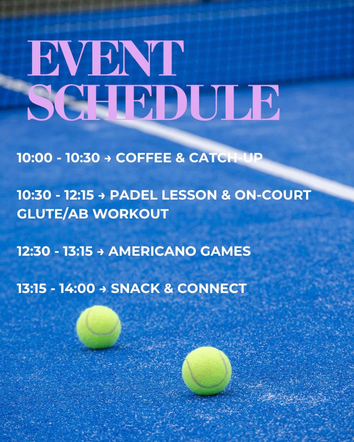 Padel, Squats & Lattes - A Wellness Event by Fitsters Active